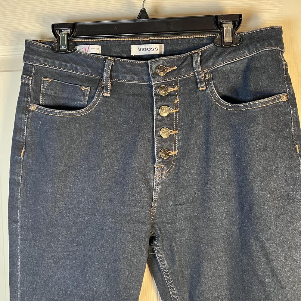 Vigoss - Women's Ace Boot Cut High Rise Button Fly Jeans - Size 30
